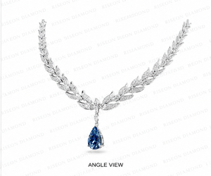Elegant Layered Station Pink Lab Diamond <b>Necklace</b> Premium Sterling Silver Bezel Set Cascading Row Luxury Occasion Fine Jewelry - Product Image 6