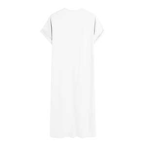 Loose Fit Polyester Breathable Casual Floor Length Long Sleeve V Neck Embroidery Pakistan Beach Prayer <b>Thobe</b>/Thawb - Product Image 2