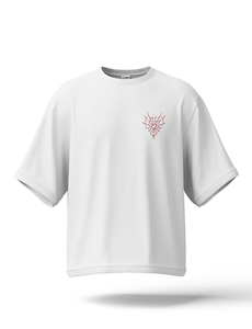 T-shirt oversize vierge épais à motif graphique et épaules tombantes - Achetez un T-shirt pour homme en coton lourd de haute qualité - Product Image 4