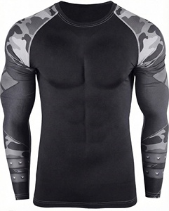 Rashguard pour homme à manches longues, compression BJJ MMA, UPF50+, respirant, durable, haut de sport - Product Image 1