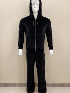 Custom Luxury Velvet Lightweight Eco-Friendly Breathable 2 1 ODM <b>Tracksuit</b> Men <b>Women</b> Embroidered <b>Velour</b> Drawstring Jogging Suit - Product Image 2
