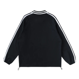 Sudadera Moderna de Estilo Preppy con Cuello Redondo y Rayas, Personalizable con Logotipo, Diseño Universitario para Hombre y Mujer - Product Image 2