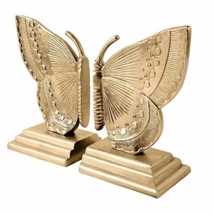 Golden Pillar Metal Bookend <b>Study</b> Home <b>Desk</b> Organizer Shelve Gift for Book Lover Book End Home Living Room Office Decoration - Product Image 5