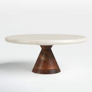 Base para Pastel de Resina Verde Mármol, Exhibidor de Pasteles y Postres de Lujo con Acabado Liso, Perfecto para Reuniones Elegantes - Product Image 6