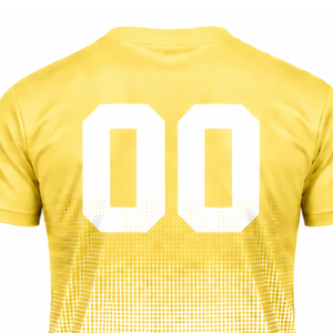 Neutral Yellow and <b>White</b> Gradient Sublimation <b>T</b> <b>Shirt</b> Men Short Sleeve Crew Neck Custom Printed Sports Training Performance - Product Image 4