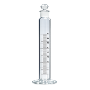 Cylindre gradué métrique avec bouchon interchangeable à tête Penny et base hexagonale, récipient de mesure en verre de laboratoire - Product Image 3