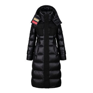 Nuevos abrigos de plumón de invierno con logotipo personalizado, abrigos largos acolchados, abrigos brillantes tipo burbuja para mujer, chaquetas de plumón de pato para mujer - Product Image 6