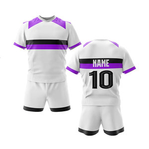 100% Polyester Quick Dry Unisex Rugby Jersey Sets Customized Sublimation Long Breathable Shirts Shorts Men's Rugby Uniform - Product Image 3