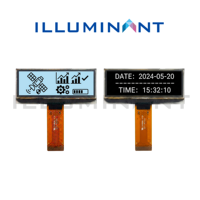 SAMPLE GRATIS Layar PMOLED 2,23 Inci 128x32 Putih/Kuning/Hijau/Biru Muda SSD1305 8-bit 68XX/80XX 4-wire SPI I2C 2832ASWCG01