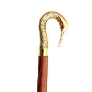Handmade Carved Wooden <b>Walking</b> <b>Stick</b> with Polish Finished Brass Knob Handle for Daily Use for Men Women of All Ages - Product Image 1