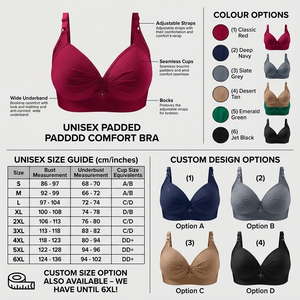 Soutien-gorge de sport sans fil à maintien élevé pour femme, couleur bordeaux, sans couture, froncé, style crop top, pour le fitness - Fournisseur - Product Image 2