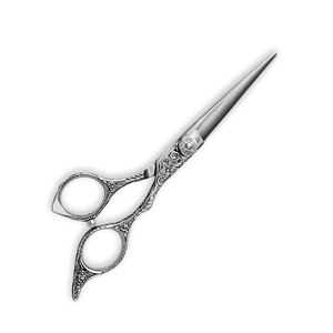 Tijeras de barbero Dall Finish con cuchillas afiladas, punta puntiaguda, tijeras de peluquería con soporte para el dedo y silenciador. - Product Image 2