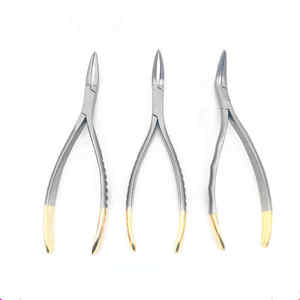 Forceps d'extraction dentaire de précision, argentés, à poignée moletée, instruments chirurgicaux manuels de classe I pour l'extraction dentaire - Product Image 2
