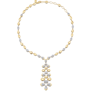 Luxury 18K <b>Solid</b> Gold Diamond Pendant <b>Necklace</b> Pear Cut Water Drop Design Women's Wedding Jewelry - Product Image 1