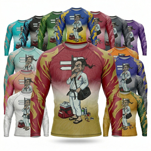 Fabricant de vêtements pour hommes en direct d'usine – T-shirt de compression à manches longues pour arts martiaux et entraînement, design fitness - Product Image 1