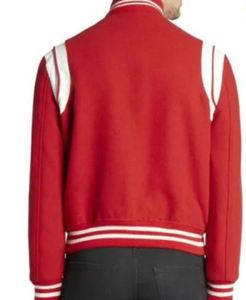 เสื้อแจ็คเก็ตวาร์ซิตี้สีชมพูสำหรับผู้ชาย สไตล์พรีปปี้ ปกคอพับ ทรงปกติ สีพื้น ปิดด้วยกระดุม ผลิตจากวัสดุโพลีเอสเตอร์ - Product Image 6