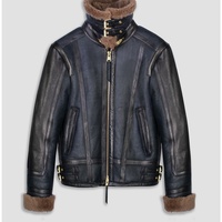 Blouson d'hiver en fausse fourrure pour homme, Style Vintage en peau de mouton Sherpa, B-3