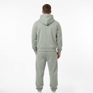 Hawk Eye Sports <b>Men's</b> Slim Fabric Fleece 300g Winter <b>Pullover</b> Hoodie Full-Length Button-Up Tracksuit Set Breathable - Product Image 5