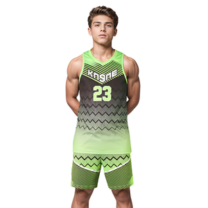 Uniforme de Baloncesto Sublimado de Último Diseño, Anti-Pilling, Transpirable, con Nombre y Número del Equipo Personalizados - Product Image 1