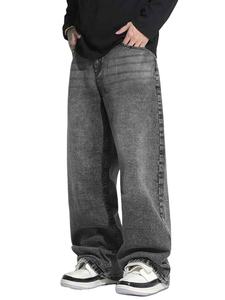 Jeans de Mezclilla Rectos para Hombre, Estilo Urbano, Cintura Media, Ecológicos, para Verano e Invierno, Venta al Por Mayor, Personalizados - Product Image 2