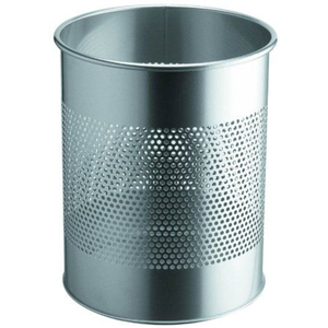 Poubelle élégante en métal argenté de qualité supérieure, en fil d'acier, à ouverture supérieure, pour la maison, le bureau et la cuisine - Product Image 6
