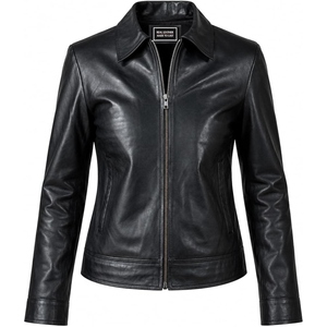High Quality Women Genuine <b>Cow</b> Leather Moto Racing Jacket Custom Design Fashion Biker Jacket OEM Factory - Product Image 2