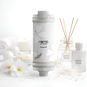 ไส้กรองฝักบัววิตามินซีเกาหลี OEM กลิ่นไวท์มัสค์ กำจัดคลอรีน ป้องกันสนิม บำรุงผิวอย่างหรูหรา - Product Image 1