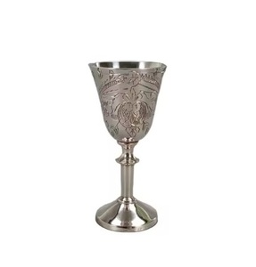 Gobelets à vin de luxe au design captivant, écologiques, finition martelée, très demandés, en métal, au prix le plus bas - Product Image 2