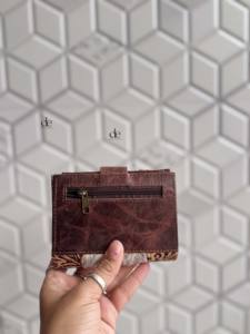 Real Cowhide Fur Leather Clutch Carving Leather New Arrival Stylish Multi Uses Western Hot Sale <b>Small</b> <b>Wallets</b> for Women - Product Image 4