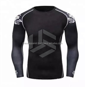 Camiseta Deportiva de Manga Larga para Hombre, Estilo Rashguard, Compresión Personalizada, Tejido de Punto, para MMA y Fitness - Product Image 6