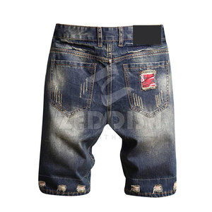 Shorts en jean déchiré légers en coton, respirants et amples – Meilleures ventes - Product Image 2