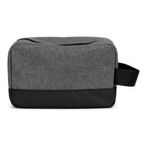 Trousse de Toilette de Voyage Gris Anthracite Double Fermeture Éclair Imperméable avec Poignée Latérale Haute Qualité Personnalisable - Product Image 2