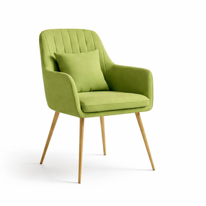 Fauteuil à bascule moderne avec coussin en velours, pieds en métal robustes, pour hôtel, école, villa et appartement, utilisation intérieure/extérieure, décoration intérieure - Product Image 2