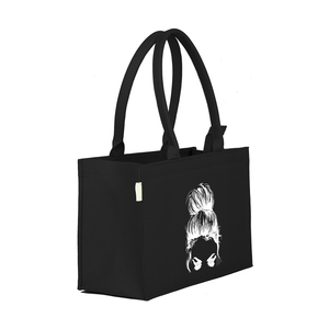 Promotion d'usine : Sac fourre-tout en toile de coton noir vierge personnalisable avec support pour logo sur mesure - Product Image 2