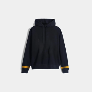 Best Quality FARMAN TRADERS Eco Friendly <b>Women</b> Black <b>Hoodie</b> Pullover Sweatshirt Drop Shoulder Hooded Solid Color Cuff Design - Product Image 1