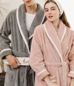 Chemises de nuit unisexes douces, décontractées, amples, thermiques, à séchage rapide, à manches longues, pour la maison, l'hôtel, le spa, pour hommes et femmes, printemps été - Product Image 2