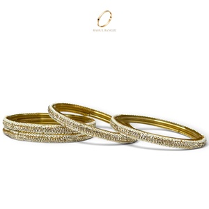 Bracelets en verre plaqués or de luxe pour femmes, bijoux en perles cachemiriennes, pour les mariages, prix de gros - Product Image 3