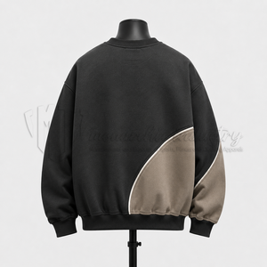 Sudadera Personalizada para Hombre con Bloques de Color, Cuello Redondo, Fabricante de Ropa de Marca Privada OEM - Product Image 2