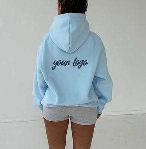 High Quality Embroidered Custom Logo Heavyweight Breathable Windproof Autumn Winter Pullover Hoodie Women Oversized - Product Image 4