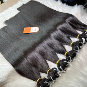 Precio al por mayor Mejor calidad Remy Hair 100% Paquetes humanos vietnamitas Trama Color negro natural Super Double Drawn Straight Style - Product Image 1