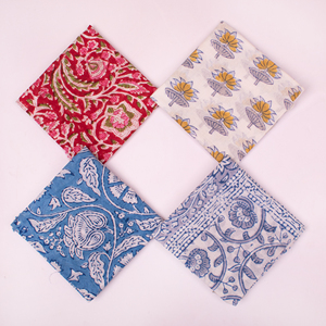 Custom Design Cotton Block Print Bandana 21X21 Inches Soft Fabric OEM ODM Wholesale Factory Manufacturer - Product Image 6