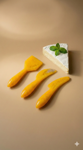 Ensemble d'ustensiles à fromage en résine de luxe, écologique et compatible lave-vaisselle, comprenant fourchette de service, couteau à beurre, spatule et coupe-fromage, pour la maison et la cuisine - Vente chaude - Product Image 5
