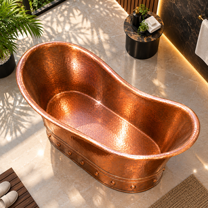 Daystar Trade Large Freestanding Oval Copper Antique Luxury <b>Bathing</b> <b>Tub</b> Handcrafted <b>Portable</b> Customized <b>for</b> Hotels Home Resorts - Product Image 3