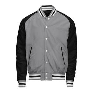 New Trendy <b>Leather</b> Sleeve Chenille Patches Premium Design Stand Varsity <b>Jacket</b> Wholesale <b>Men</b> Custom High Quality Baseball <b>Jacket</b> - Product Image 3