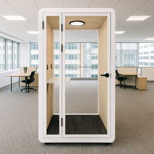 Solo Plus HIPOD - Cabine téléphonique moderne pour bureau, mobilier de bureau intérieur avec éclairage LED, cadre en aluminium pour usage domestique ou professionnel - Product Image 1