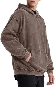 Sudadera con Capucha de Alta Calidad, Estilo Vintage, Lavado Ácido, Color Café, Sudadera con Capucha de Gran Gramaje, Personalizable con Marca, B2B OEM - Product Image 2