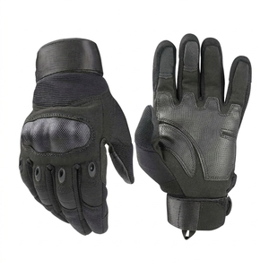 Guantes de Motociclismo Negros de Poliéster para Verano, Elásticos, para Motocross, Carreras, Unisex, Antideslizantes, de Medio Dedo, con Cierre de Velcro - Product Image 1