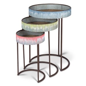 Luxury Nesting Coffee <b>Tables</b> <b>Set</b> Contemporary Metal Frame <b>Side</b> <b>Tables</b> for Home Decor - Product Image 3