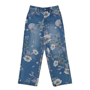 RELEVO INDUSTRIES High Quality Custom Loose Solid Wide Leg Casual Denim Jeans Comfortable Quick Dry Snow Wash Lightweight for - Product Image 1