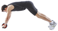 Roue abdominale ALLWINWIN ABW18 - Rouleau de protection avec frein pour exercices de renforcement musculaire et entraînement de base en salle de sport